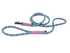 Hondenlijn touw (blauw-Oranje-Zwart)