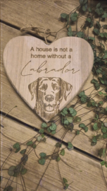 Houten hart Labrador