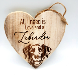 Houten hart Labrador