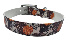 Biothane halsband Herfst bloem