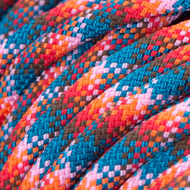 Hondenlijn touw (Teal-Rood-Oranje-Bruin-Licht roze)