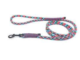 Hondenlijn touw (Roze-Turquoise-Teal-Zwart)