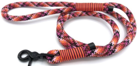 Hondenlijn touw (Licht roze-Roze-Oranje-Rood-Zwart))