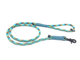 Hondenlijn touw (Turquoise-Mint-Midden bruin-Zwart)