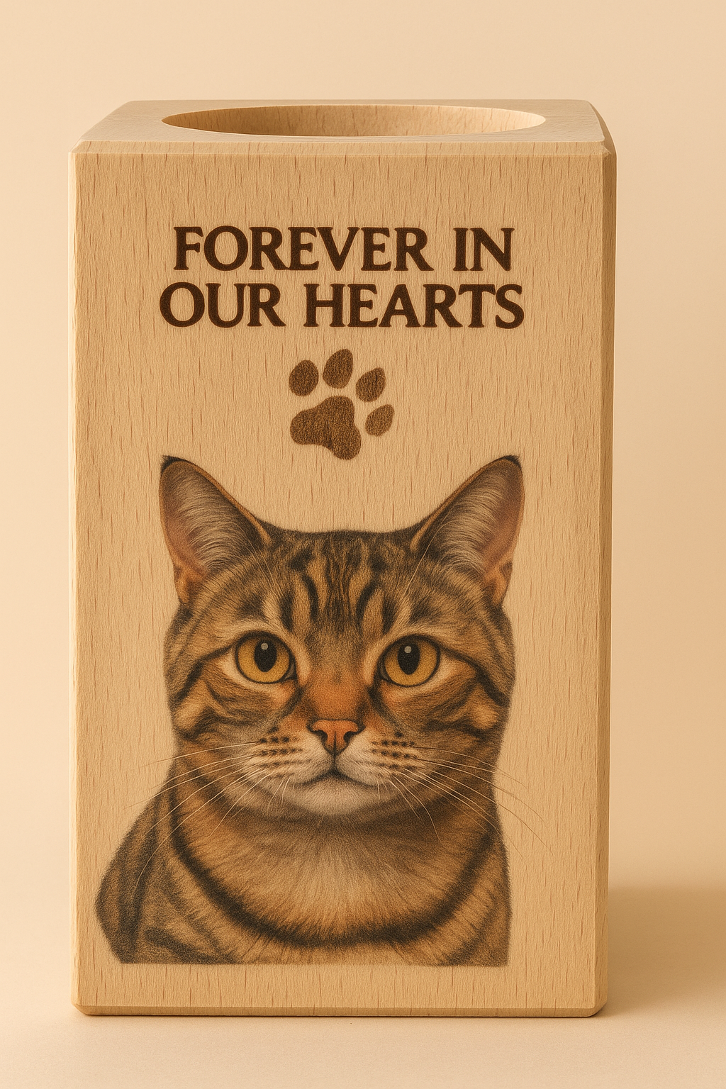 Waxinelichthouder Forever in our hearts