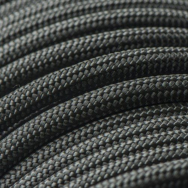 Halsband touw met biothane (zwart)