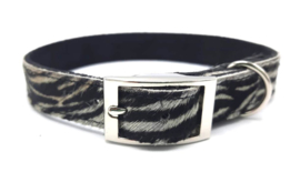 Zebra halsband leer