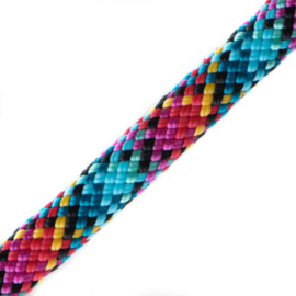 Hondenlijn touw (Roze-Turquoise-Teal-Zwart)