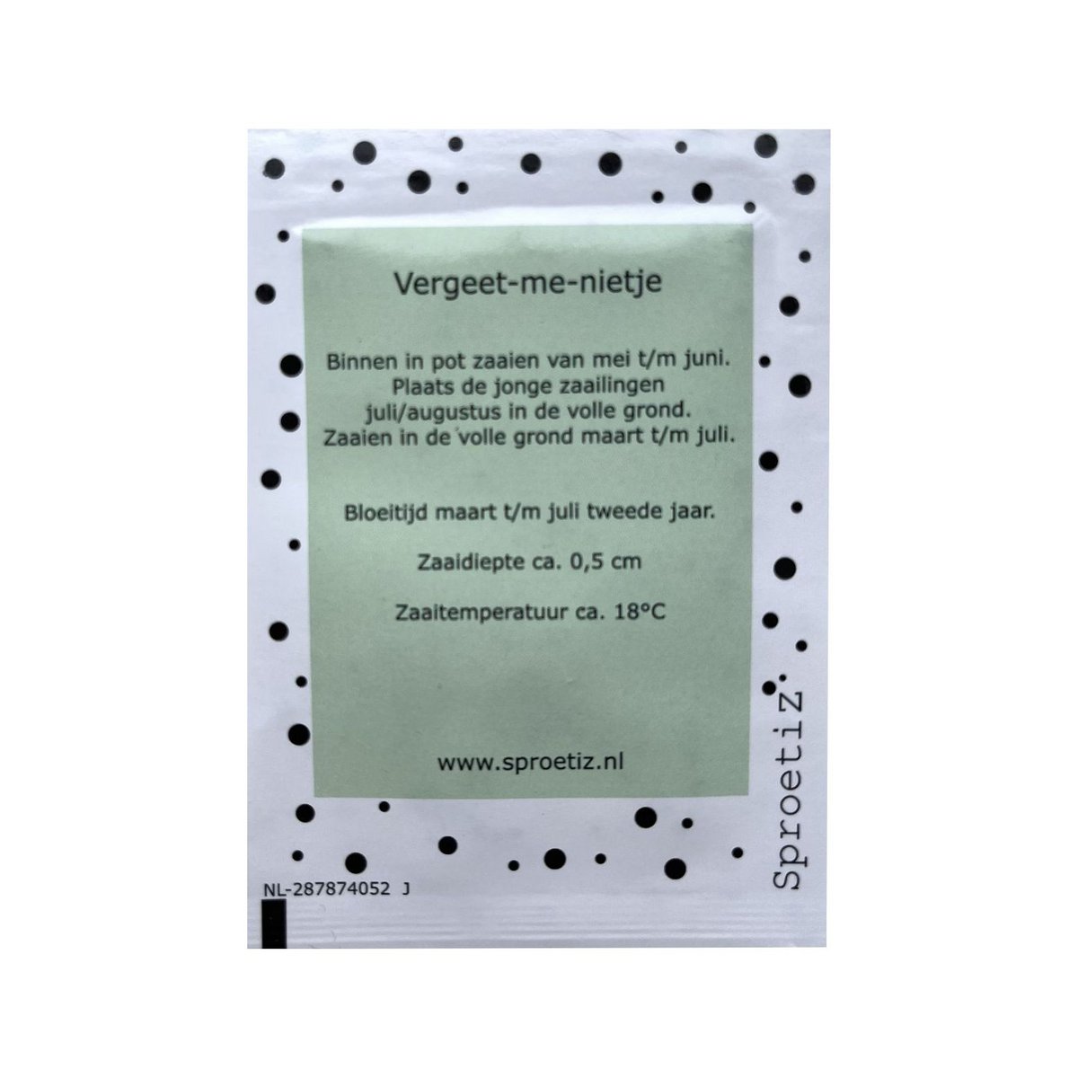 Zakje bloemzaadjes vergeet-me-nietjes 'Bedankt voor het fijne schooljaar!'