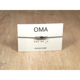 Armband morsecode OMA