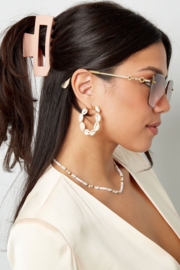 Haarklem recht taupe