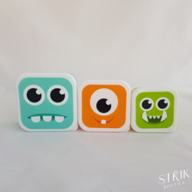 Snackboxen / snackdoosjes set monsters