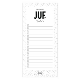 Schrijfset 'Juf' To do's' + balpen