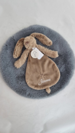 knuffeldoekje/doudou konijn Richie Rabbit taupe (met of zonder naam)