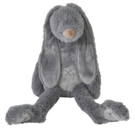 Knuffel konijn 'Richie Rabbit' antraciet (met of zonder naam)