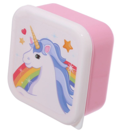 Snackboxen / snackdoosjes set 'unicorn'