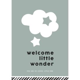 Kaartje 'Welcome little wonder'
