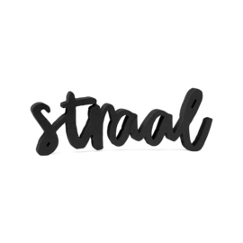 3D-woord STRAAL van zwart hout