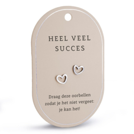 Hartoorbellen zilver 'Heel veel succes'