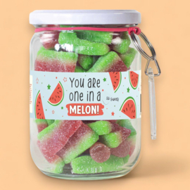 Snoeppot 'You're one in a melon' met sleutelhanger