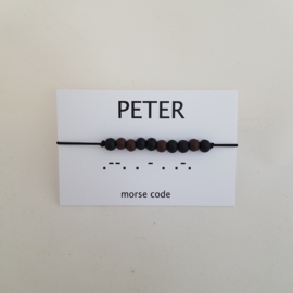 Armband morsecode PETER
