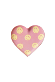 Juwelenschaaltje roze large 'Smileys'