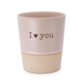 Keramische beker 'I ♥ you'