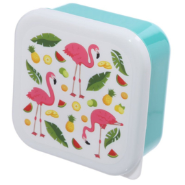 Snackboxen / snackdoosjes set flamingo