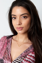 Halsketting open hart zilver