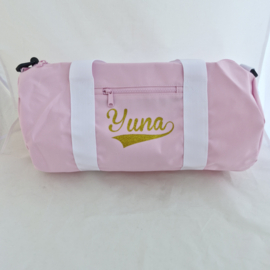 Sporttas roze met naam