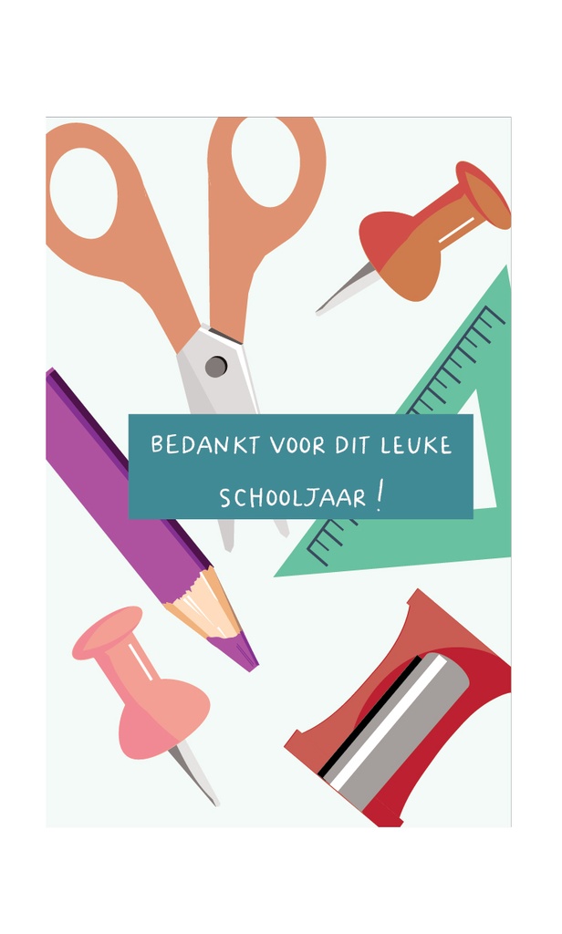 Notitieblok 'Bedankt voor het leuke schooljaar'