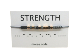 Armband morsecode STRENGTH