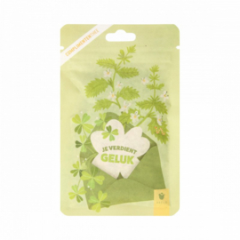 Complimententhee 'Je verdient geluk'