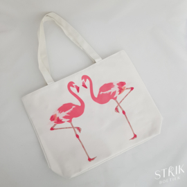 Draagtas flamingo (met of zonder naam)