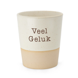 Keramische beker 'Veel geluk'