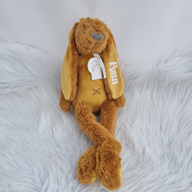 Knuffel konijn 'Richie Rabbit' oker (met of zonder naam)