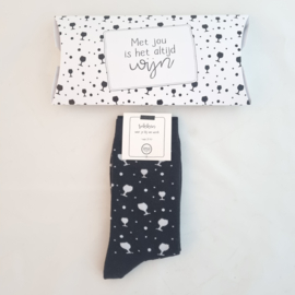 Sokken 'WIJN' (in geschenkverpakking)