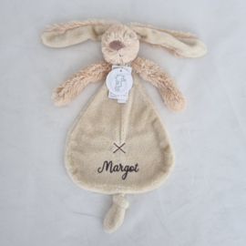 knuffeldoekje/doudou konijn Richie Rabbit beige (met of zonder naam)