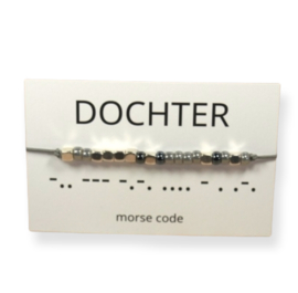 Armband morsecode DOCHTER