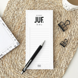 Schrijfset 'Juf' To do's' + balpen