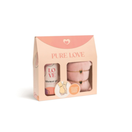Giftset 'Pure love' met douchegel en 2 armbandjes