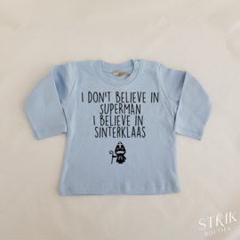 Baby t-shirt blauw met naam/tekst naar keuze