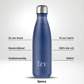 Drinkfles/thermosfles IZY blauw mat