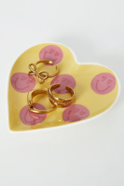 Juwelenschaaltje geel large 'Smileys'