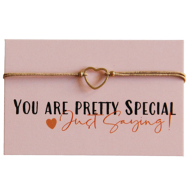 Armband met wenskaart 'You are pretty special, just saying!'