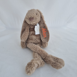 Knuffel konijn 'Richie Rabbit' taupe (met of zonder naam)