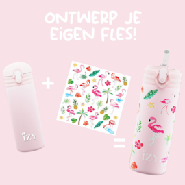 Pimp je drinkfles roze 'Flamingo' (IZY bottles)