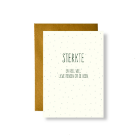 Kaartje 'Sterkte' (envelop inbegrepen)