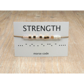 Armband morsecode STRENGTH