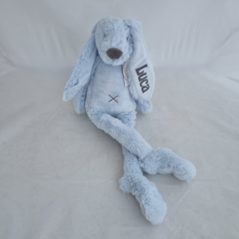 Knuffel konijn 'Richie Rabbit' lichtblauw (met of zonder naam)